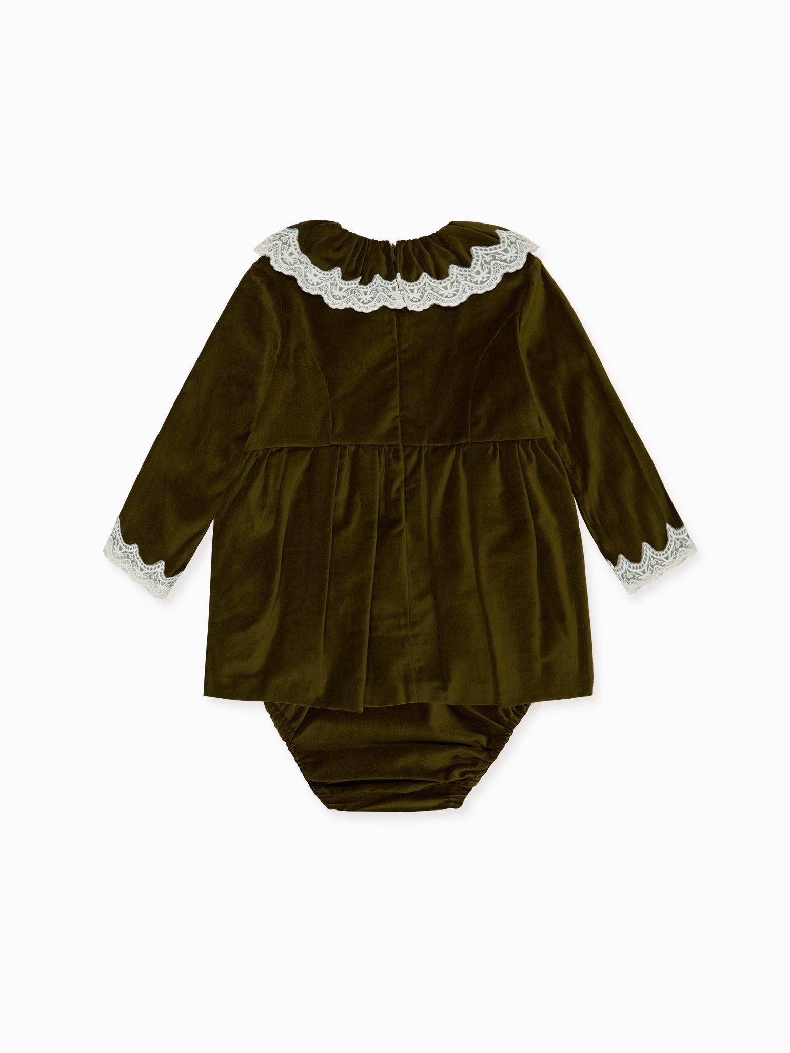 Olive Daroca Velvet Baby Girl Set