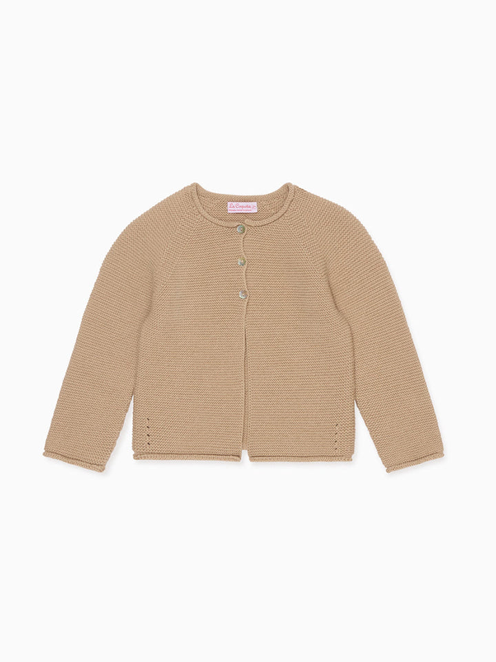 Camel Denia Merino Baby Cardigan