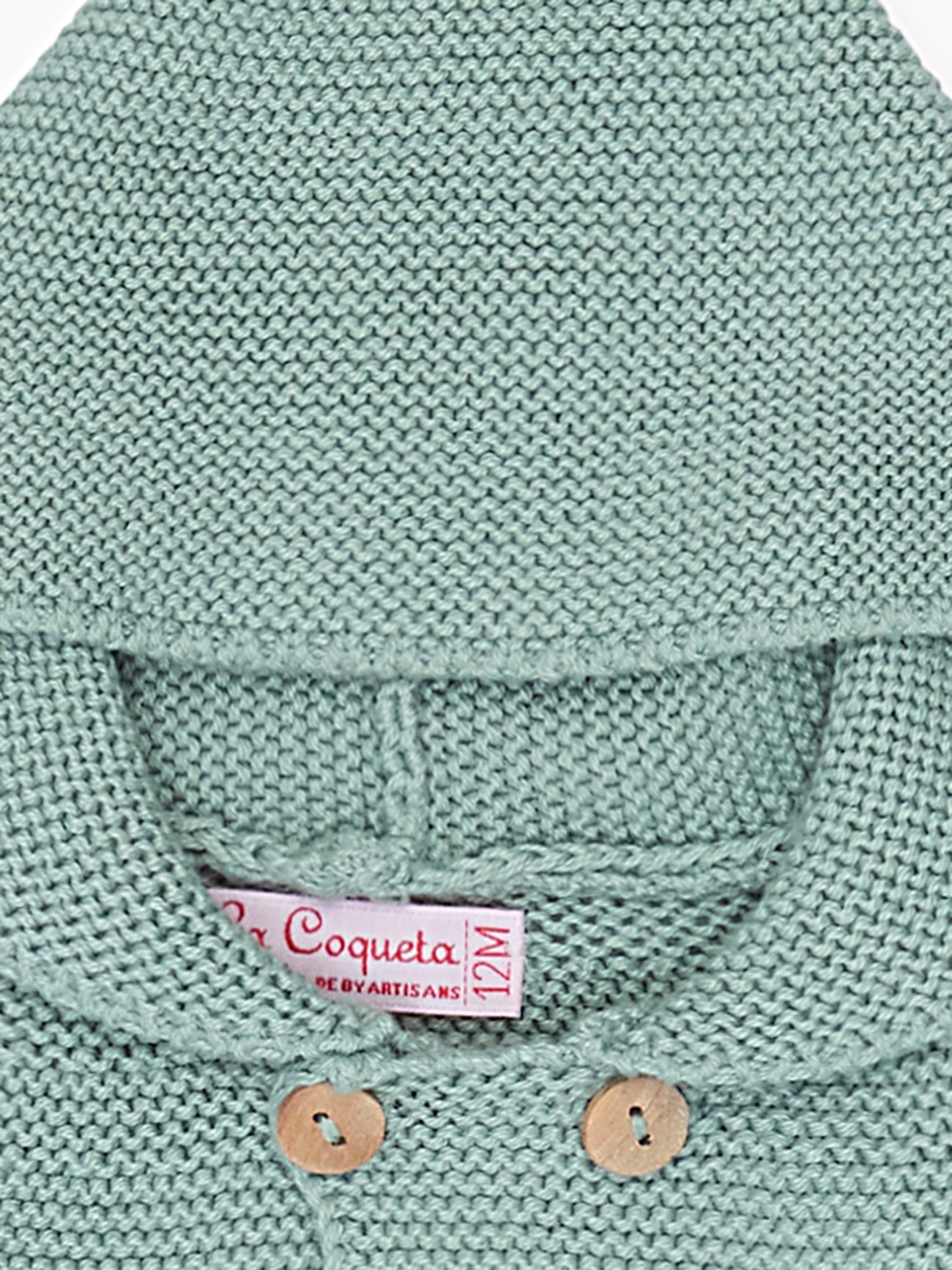 Sage Desi Cotton Baby Knitted Jacket