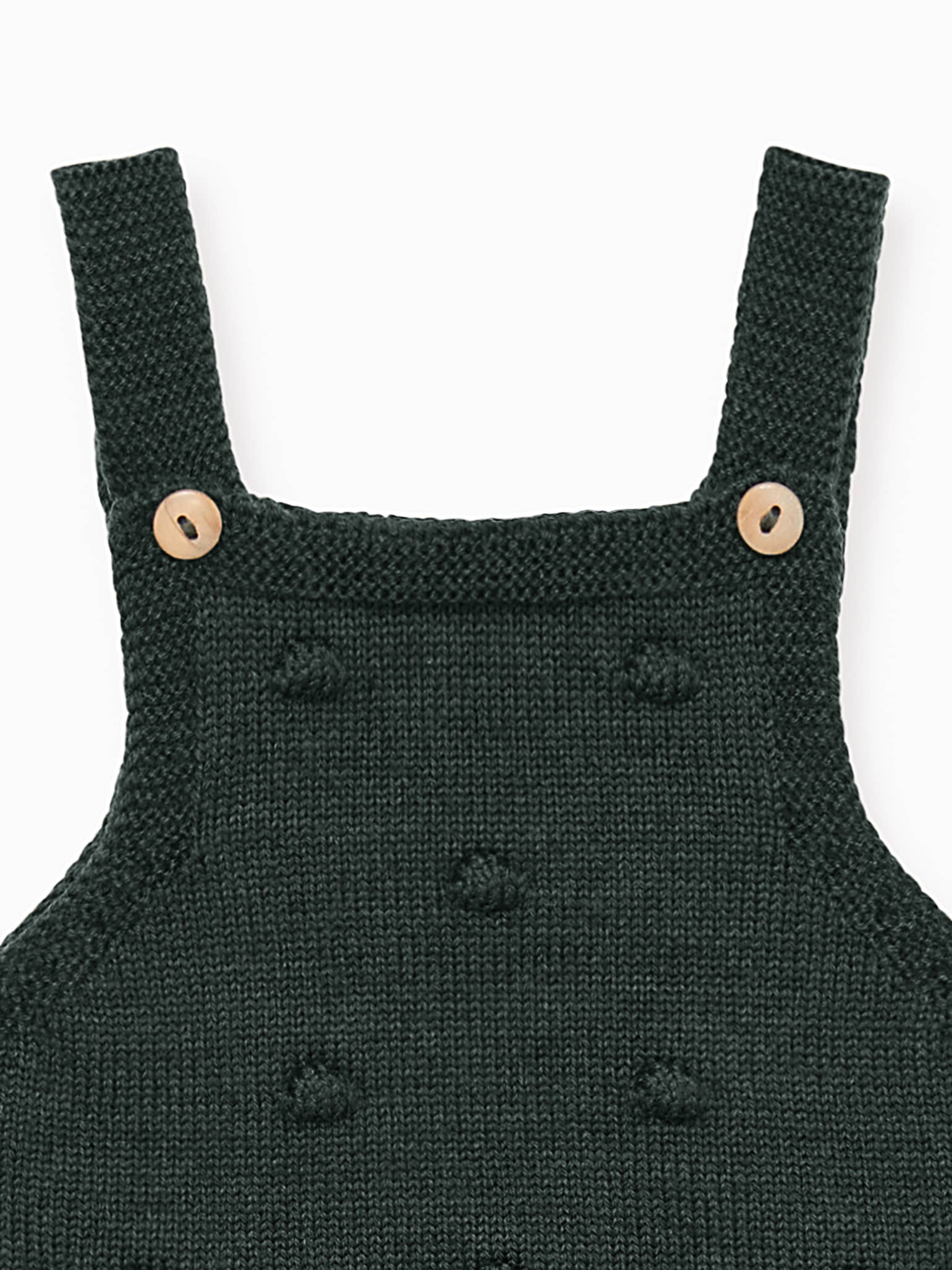 Olive Green Dima Merino Baby Dungarees