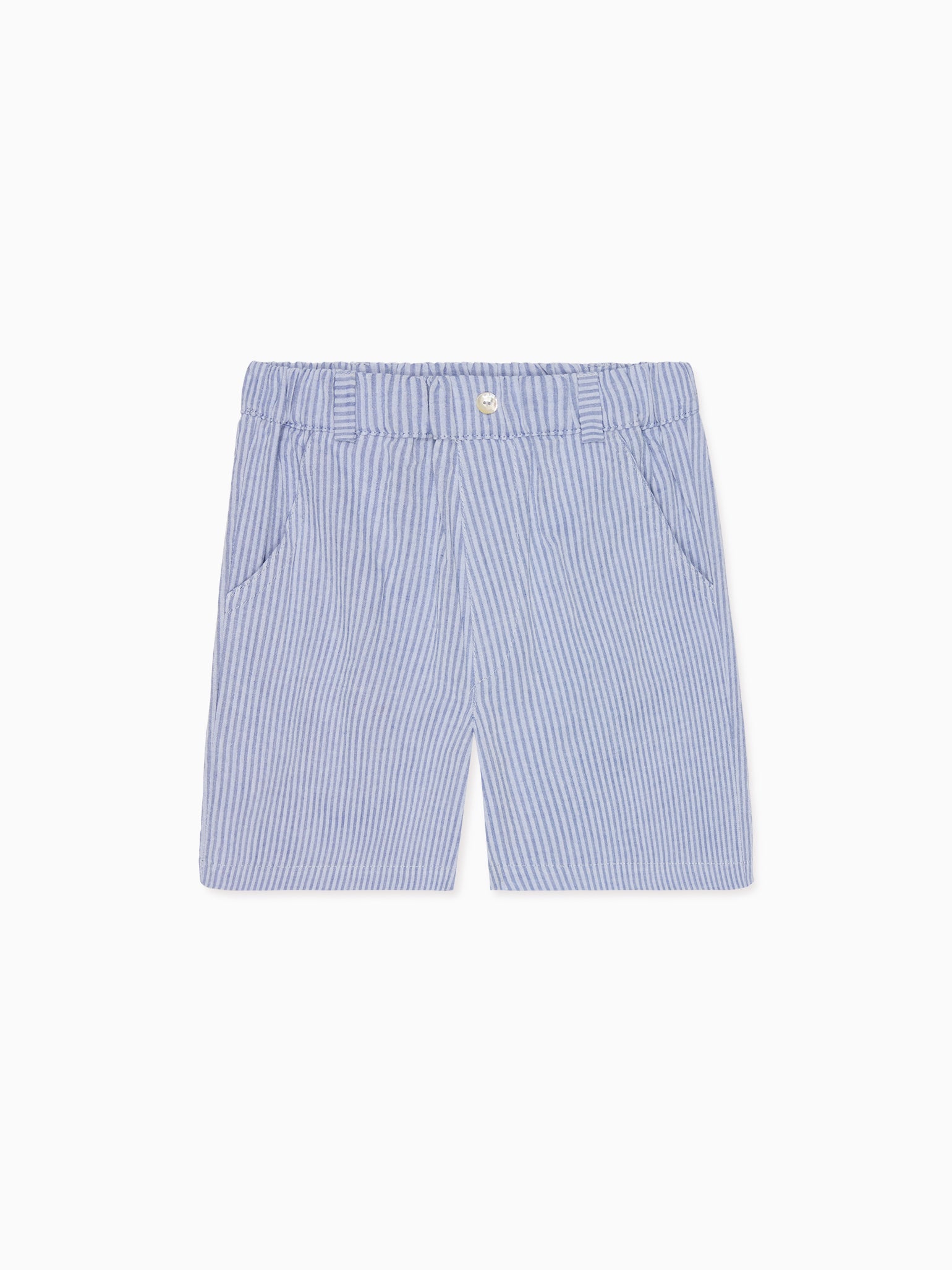 Dark Blue Stripe Donaldo Baby Shorts