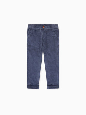 Dusty Blue Benito Corduroy Boy Trousers