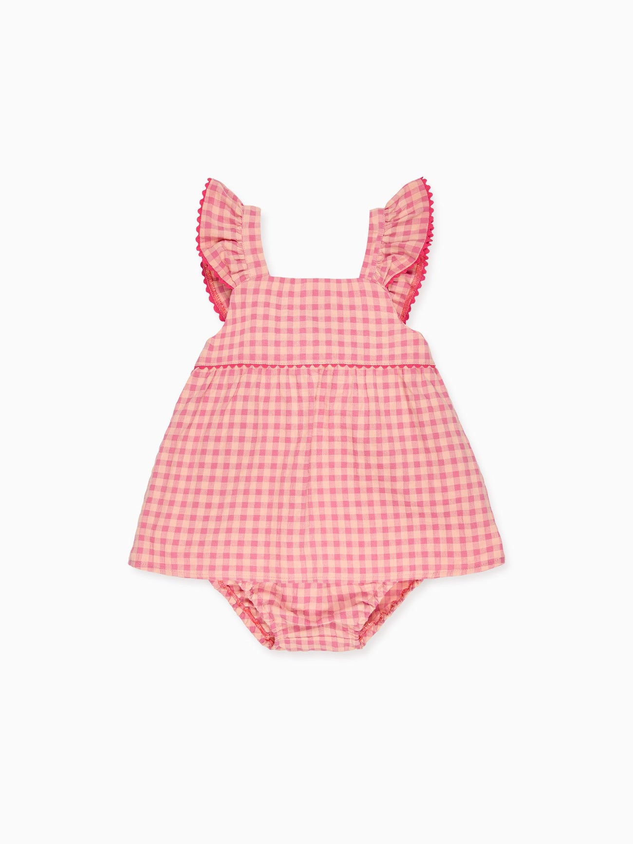 Pink Gingham Elicia Baby Girl Summer Set