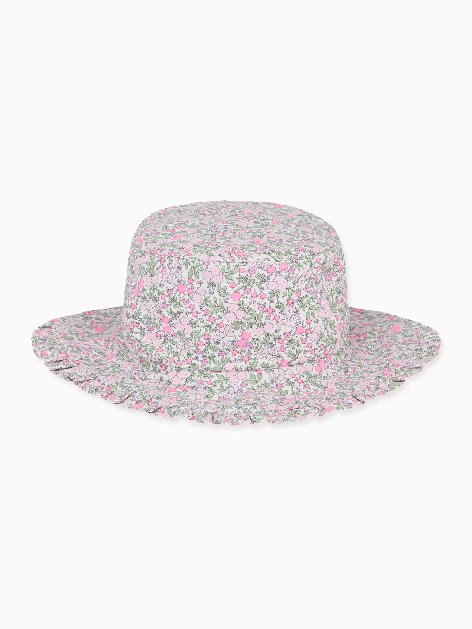 Fuchsia Floral Emilia Cotton Baby Girl Hat