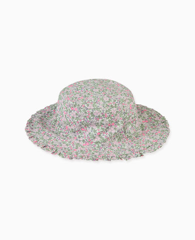 Fuchsia Floral Emilia Cotton Girl Hat