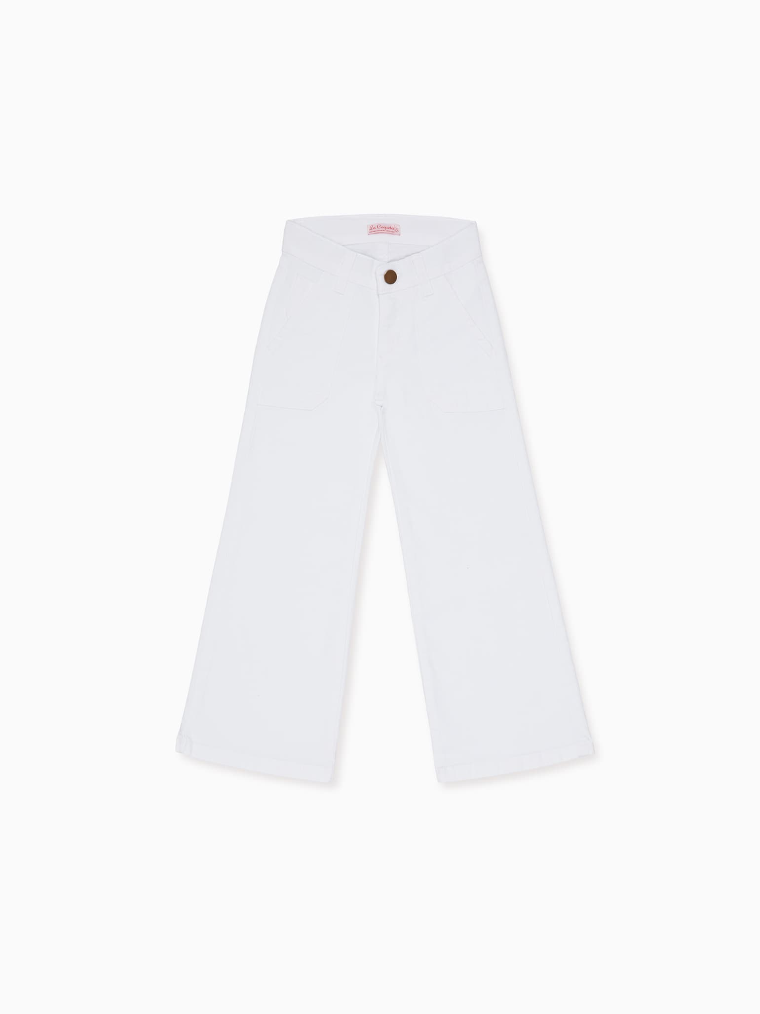 White Enola Girl Wide Leg Jeans