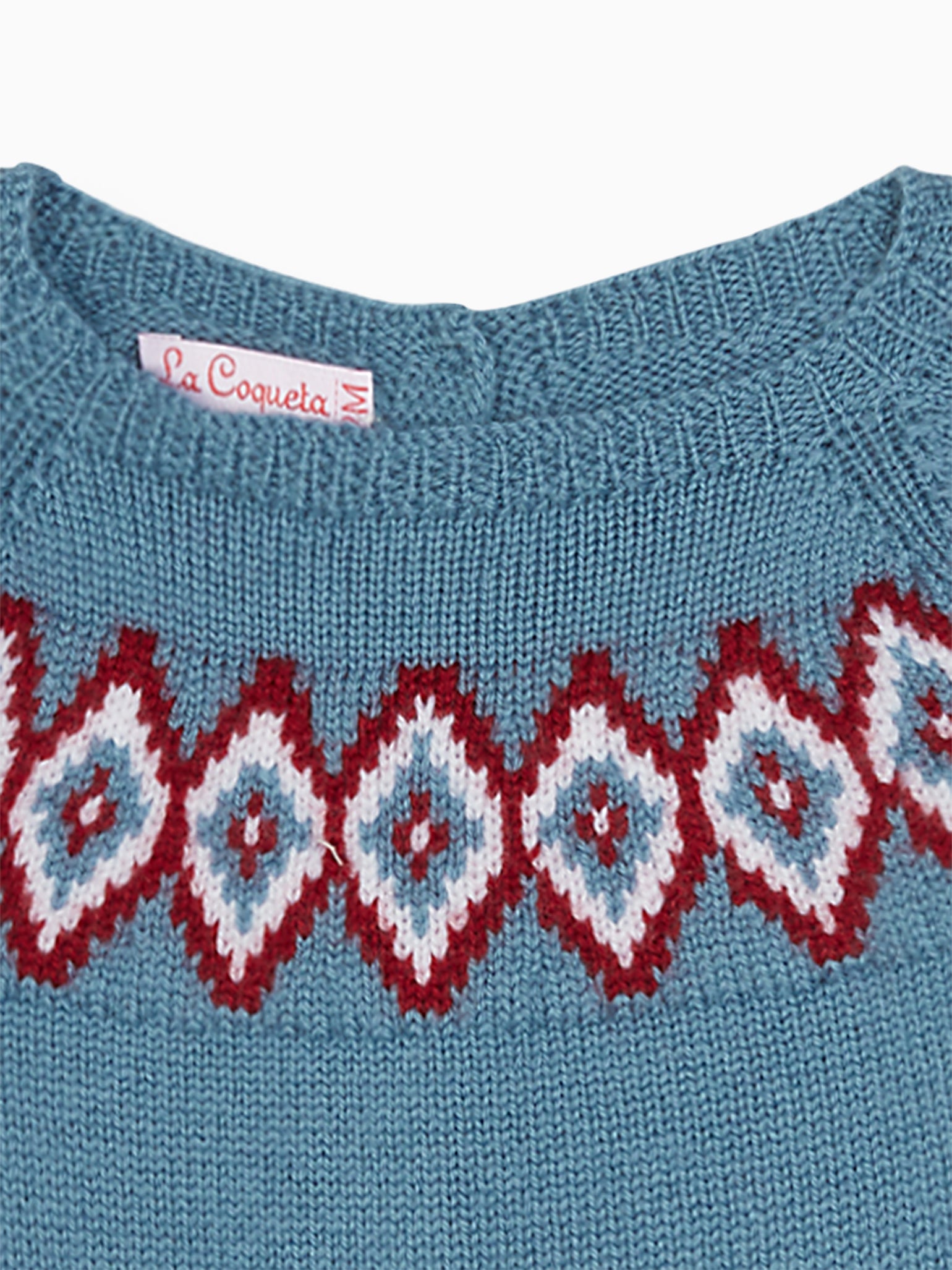 Blue Fair Isle Merino Baby Set