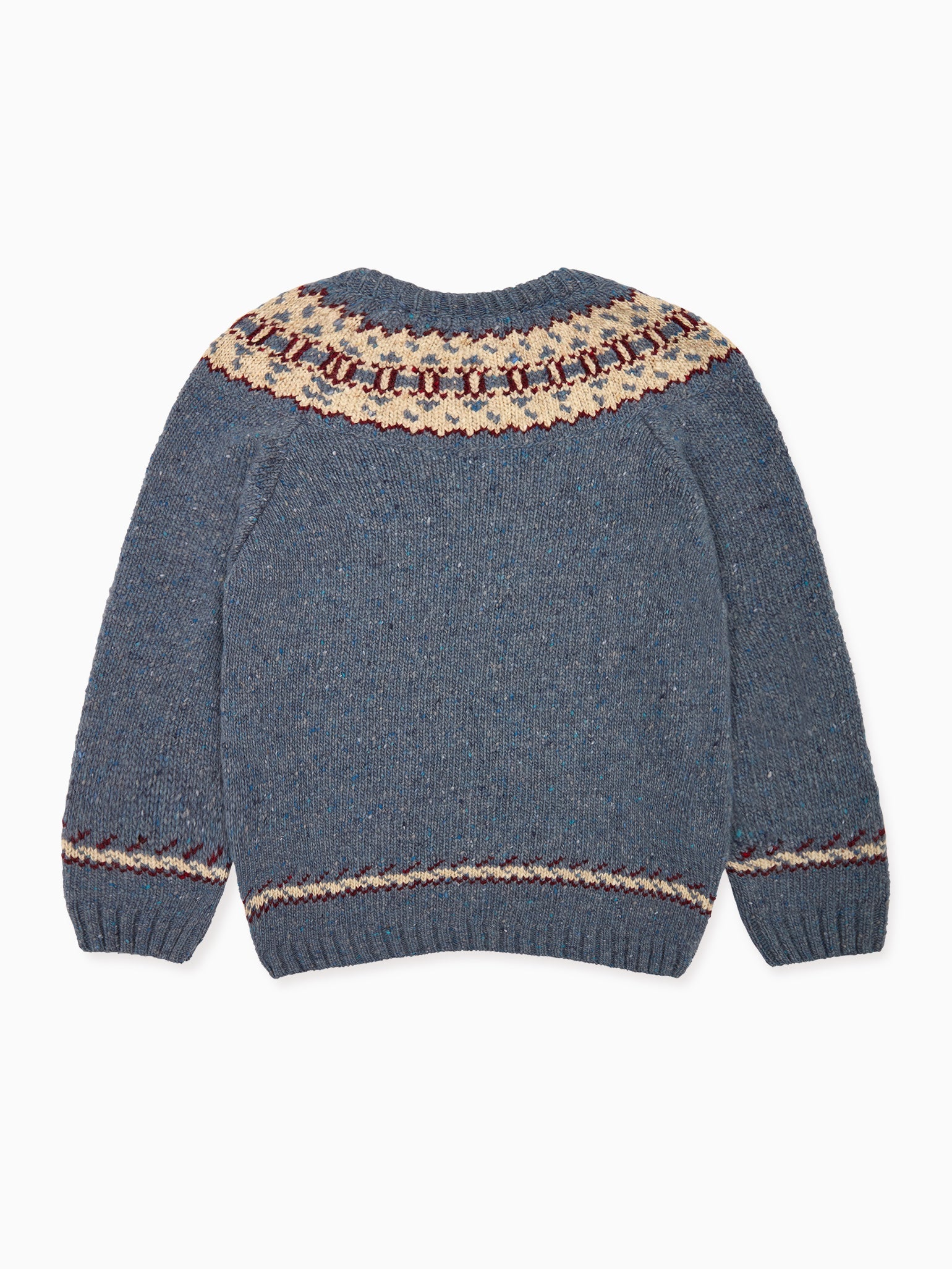 Childs Fair Isle Jumper - Scandi Knit - Boys Jumper - Hand Knitted Sweater - 10 sizes Birth to 8yrs - 12 colour outlet Options - Pure merino Wool