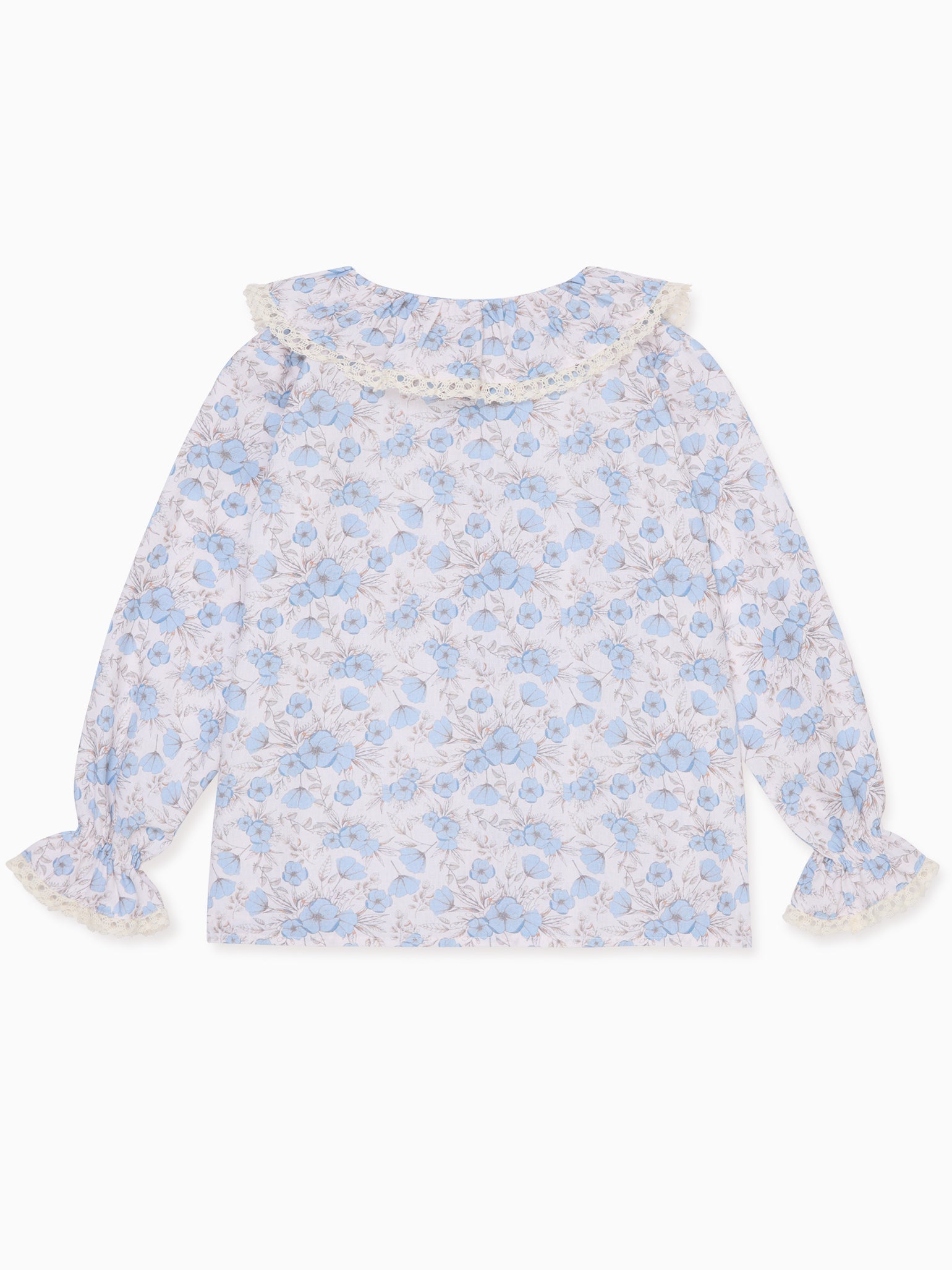 Blue Floral Felicia Long Sleeve Baby Shirt