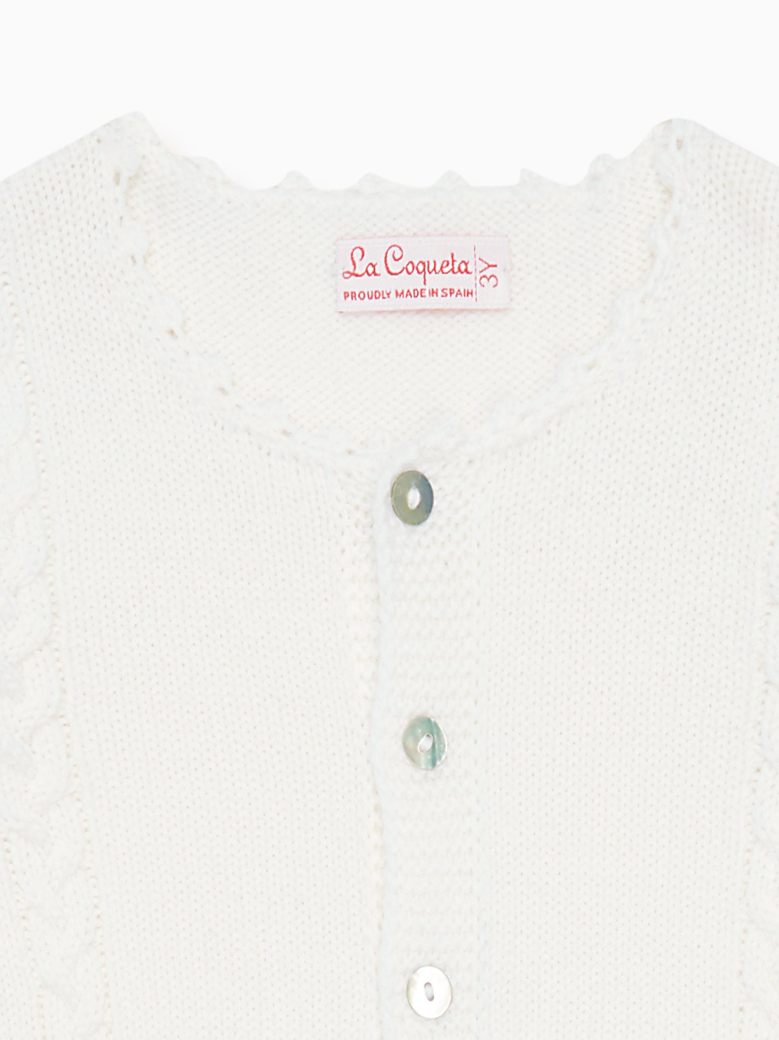 Ivory Feria Merino Baby Cardigan