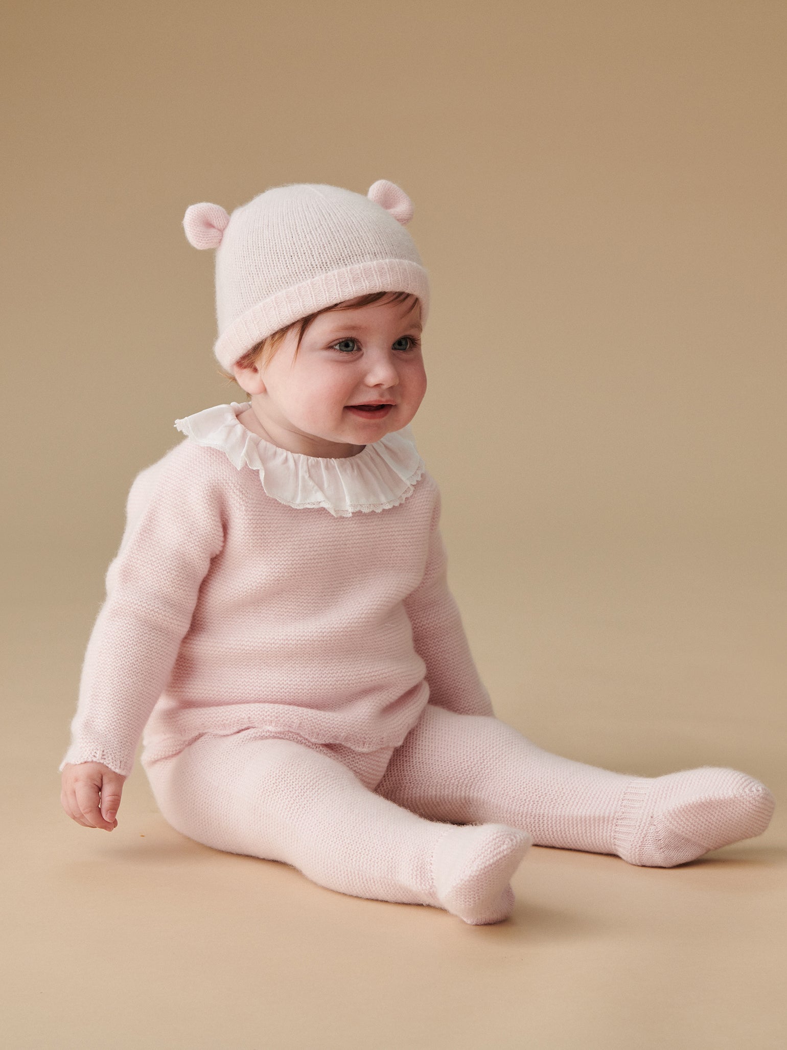 Pink Gloria Cashmere Baby Hat