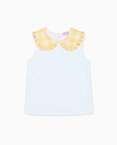 Yellow Gingham Florentina Girl Top