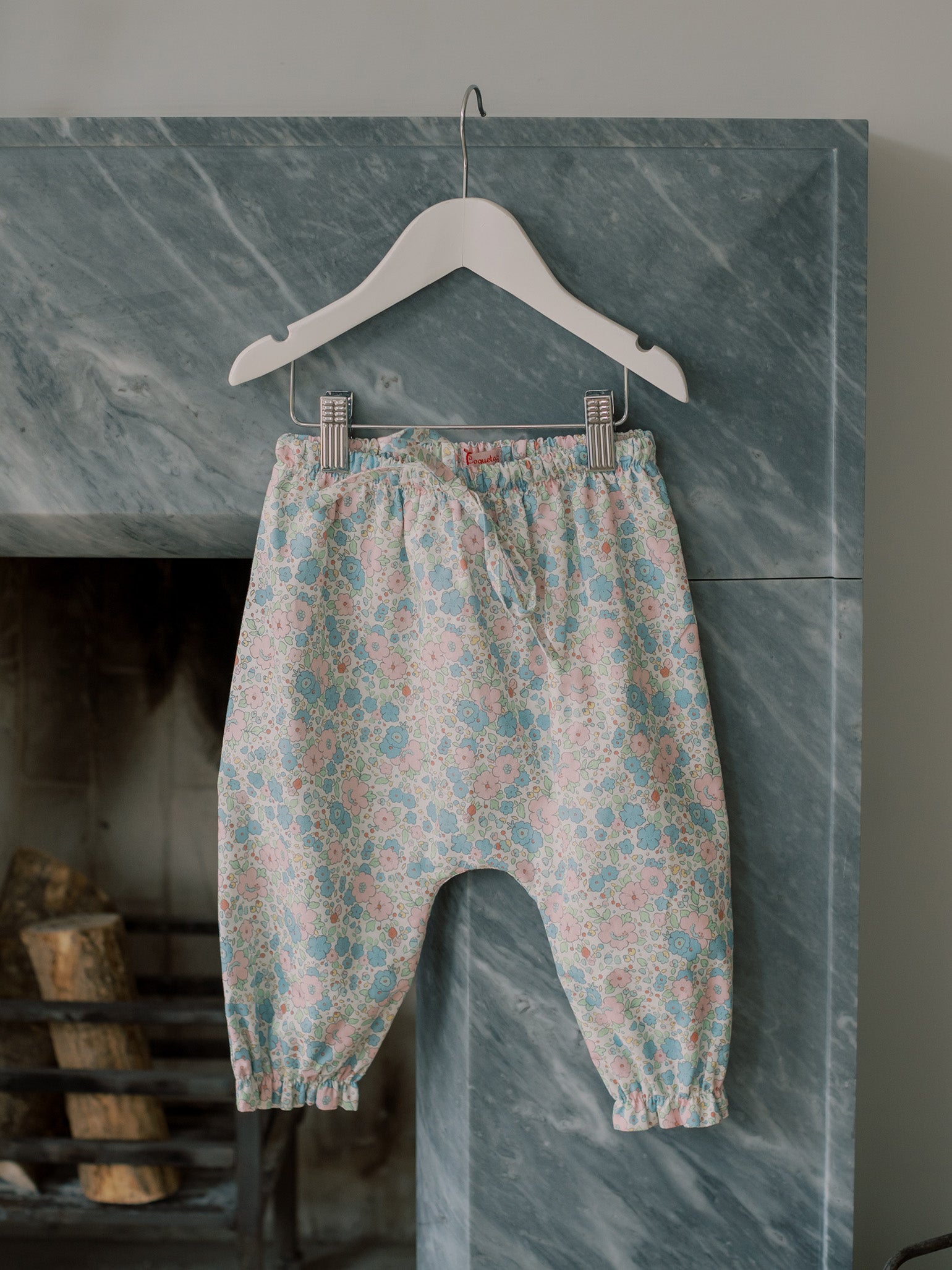 Blue Floral Forna Baby Girl Trousers