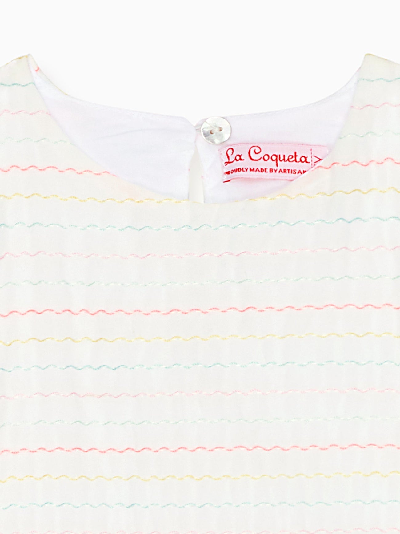 White Neon Stripe Francesca Girl Shirt