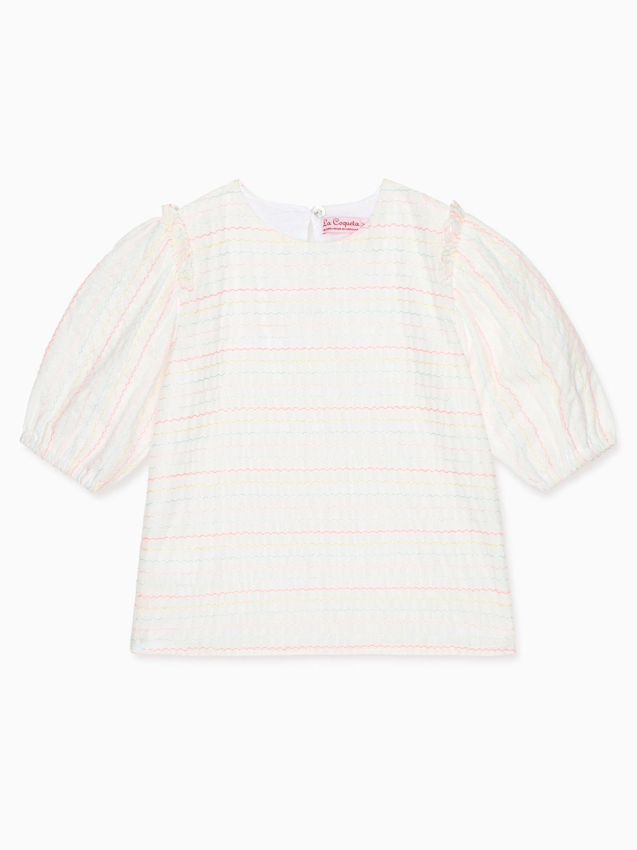 White Neon Stripe Francesca Girl Shirt