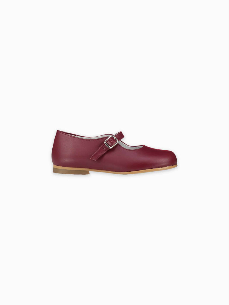 Flower girl 2024 shoes burgundy