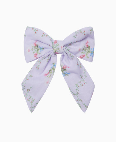 Hill House Home X La Coqueta Lilac Trellis Girl Large Bow Clip