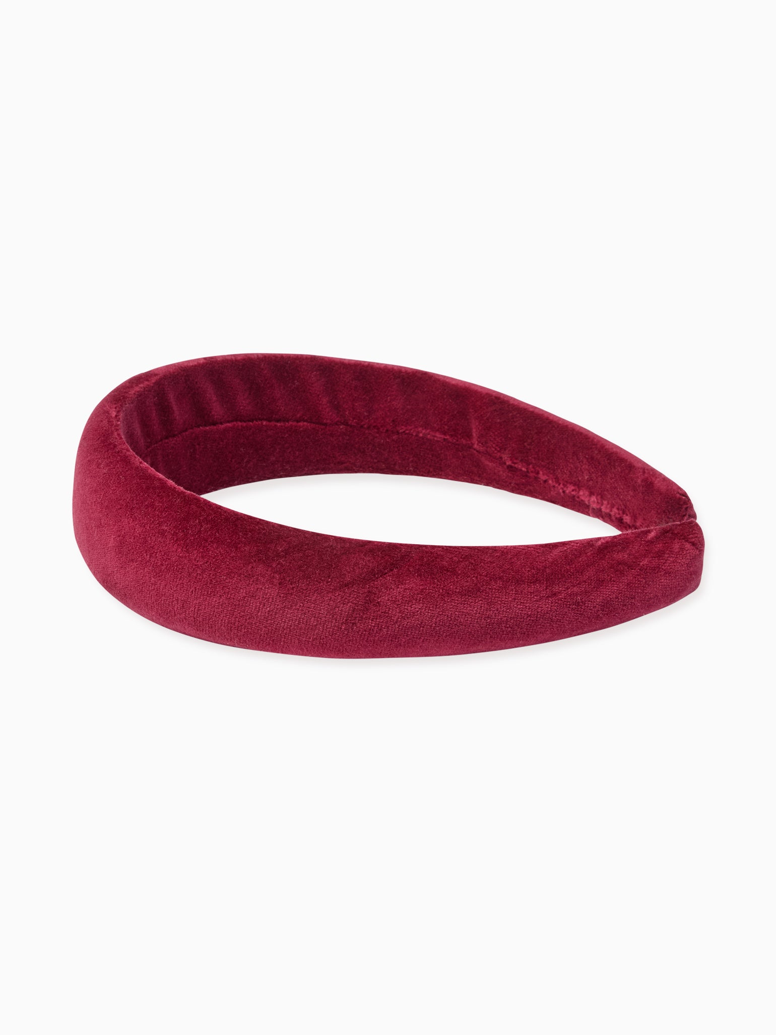 Burgundy Velvet Girl Wide Headband