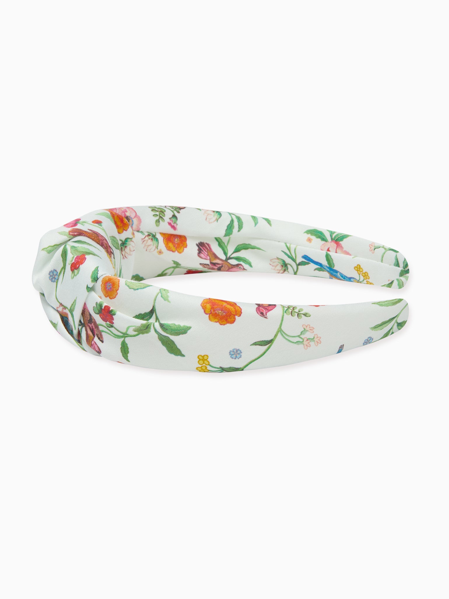 Ivory Bird Floral Girl Top Knot Hairband