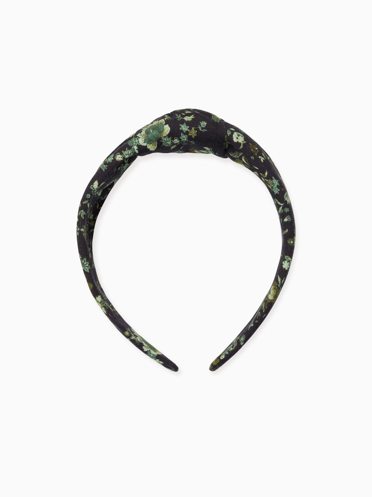 Navy Floral Girl Top Knot Headband