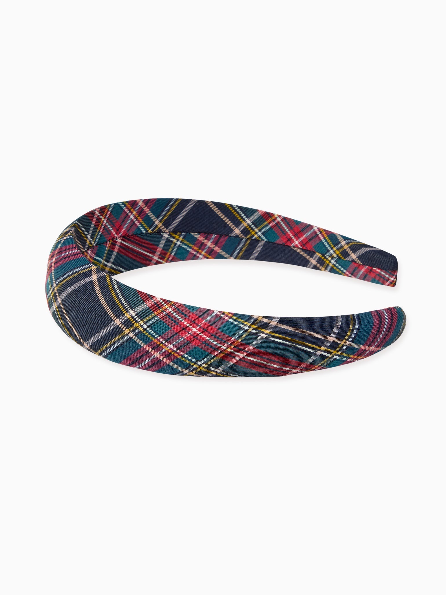 Navy Tartan Girl Wide Headband