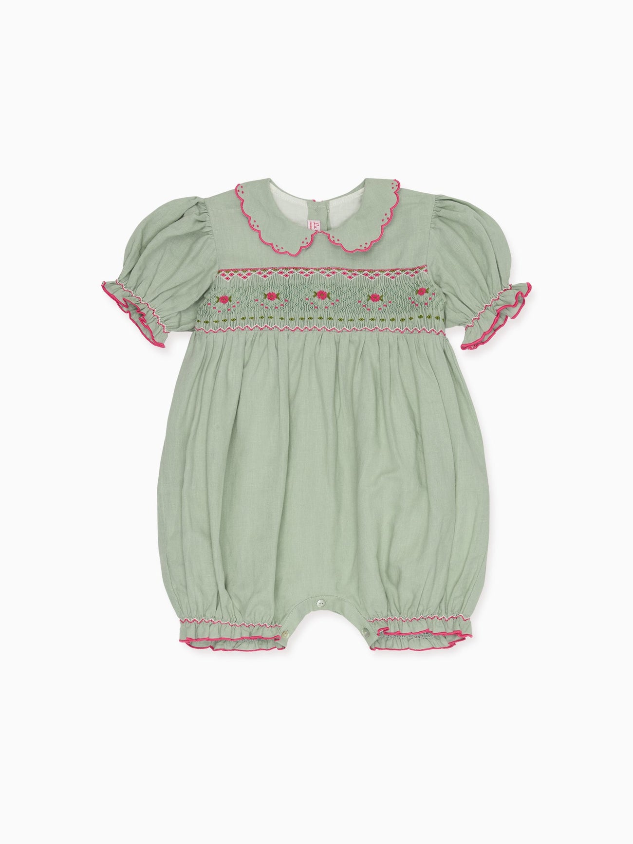 Sage Gisella Baby Girl Hand-Smocked Romper