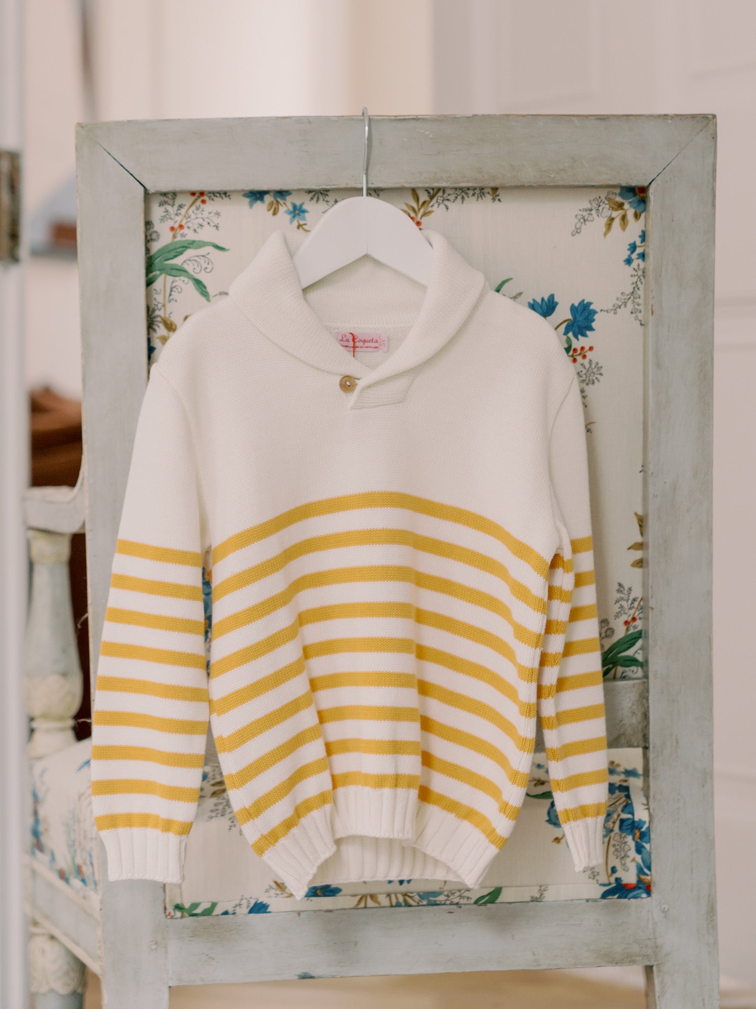 Mustard Stripe Goyo Cotton Boy Jumper