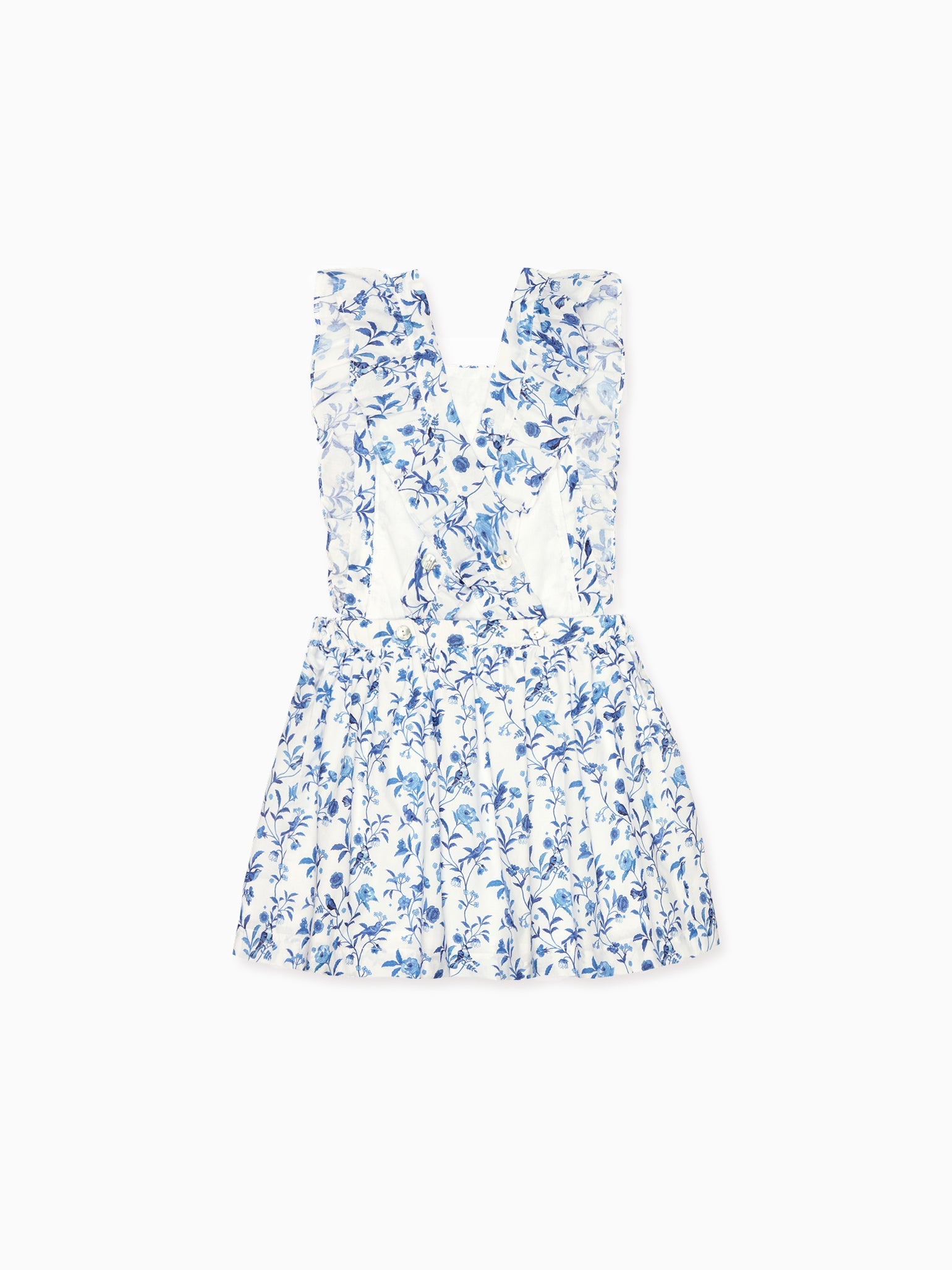 Blue Bird Floral Hebe Girl Pinafore Skirt