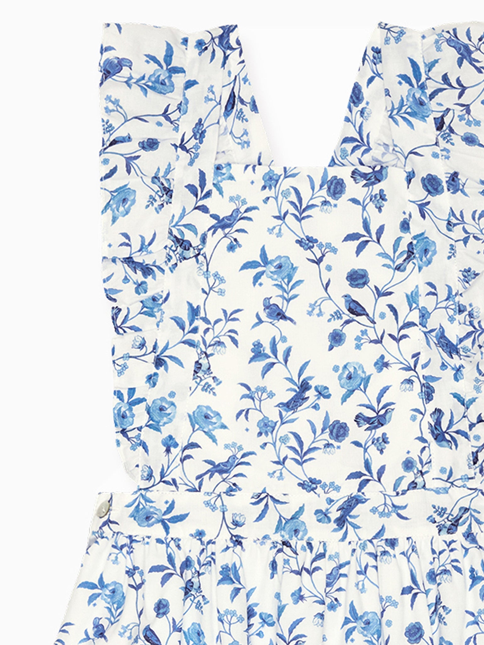 Blue Bird Floral Hebe Girl Pinafore Skirt