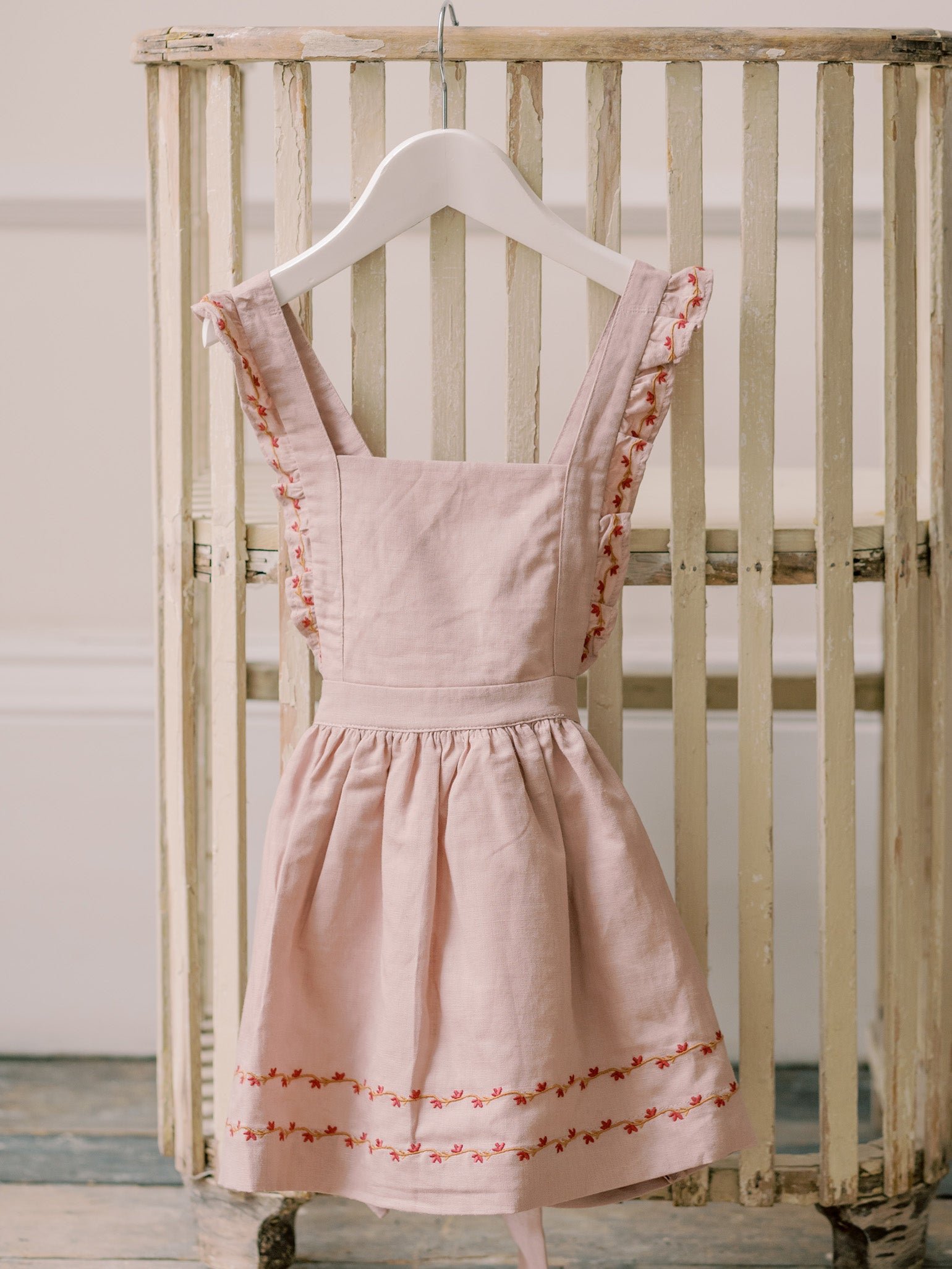 Dusty Pink Hebe Girl Pinafore Skirt