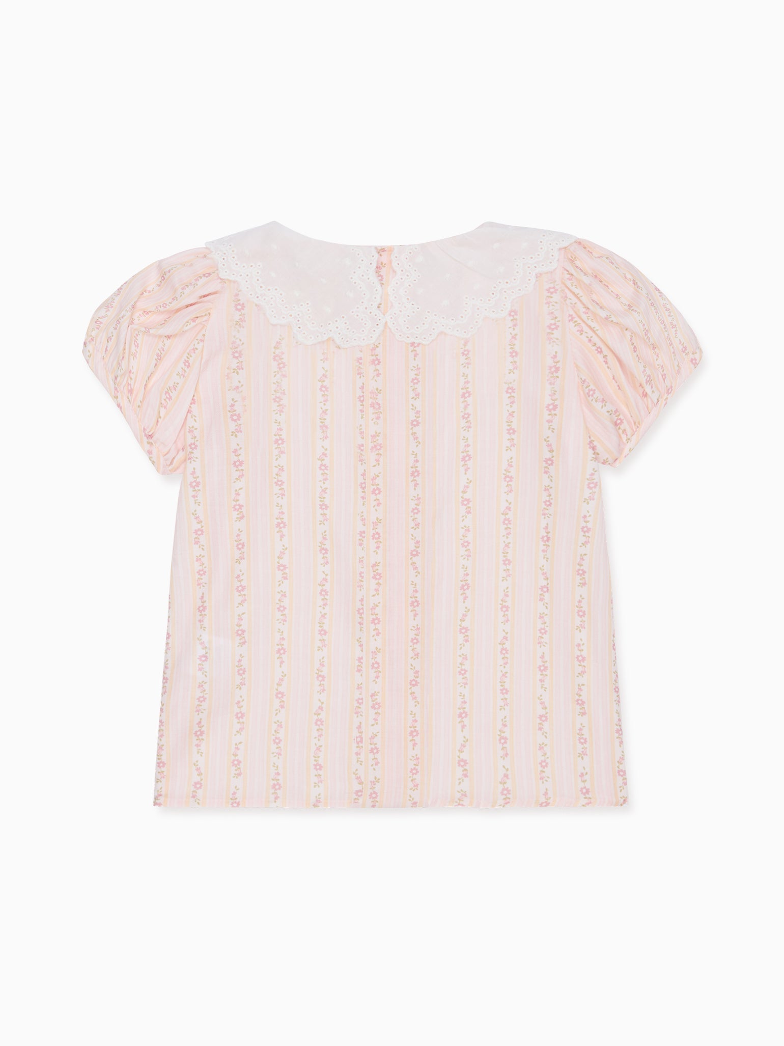 Pink Floral Stripe Heloise Girl Shirt