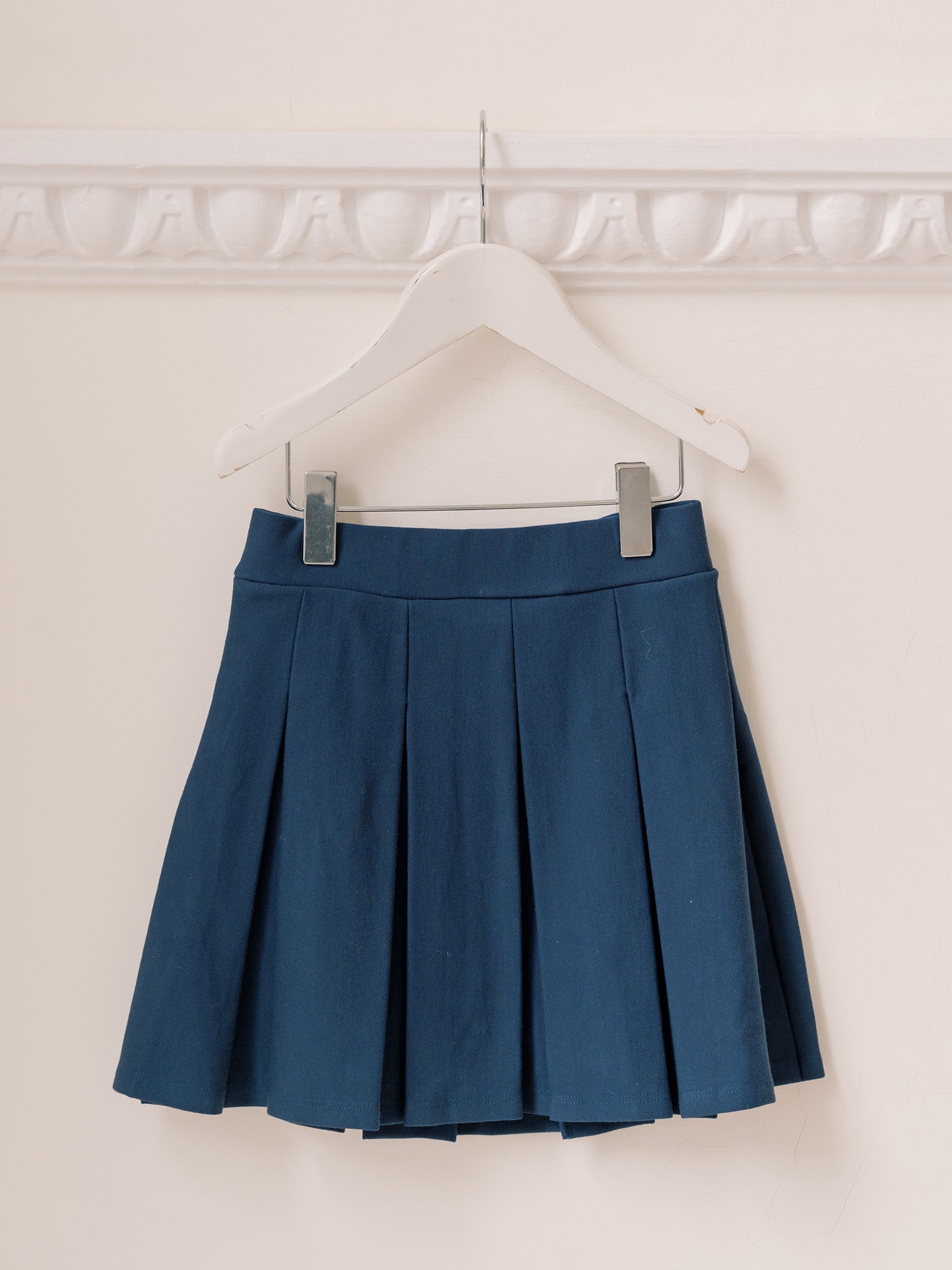 Navy Isabela Girl Pleated Skirt