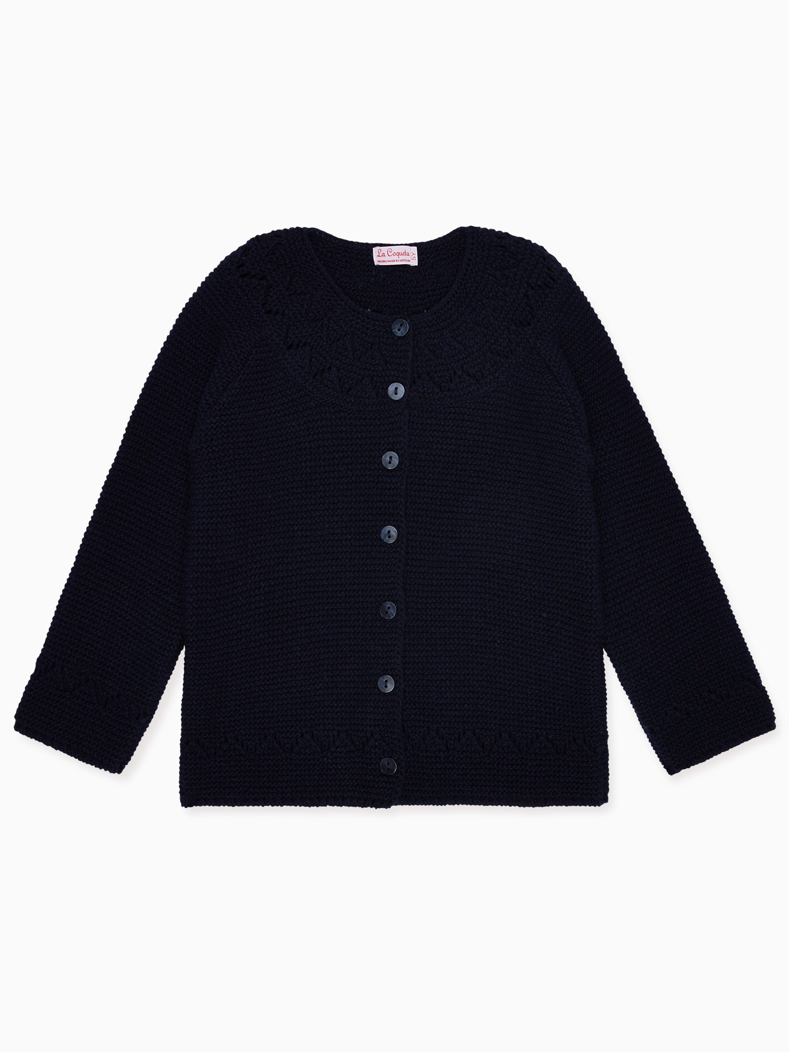 Navy Ivana Merino Girl Cardigan