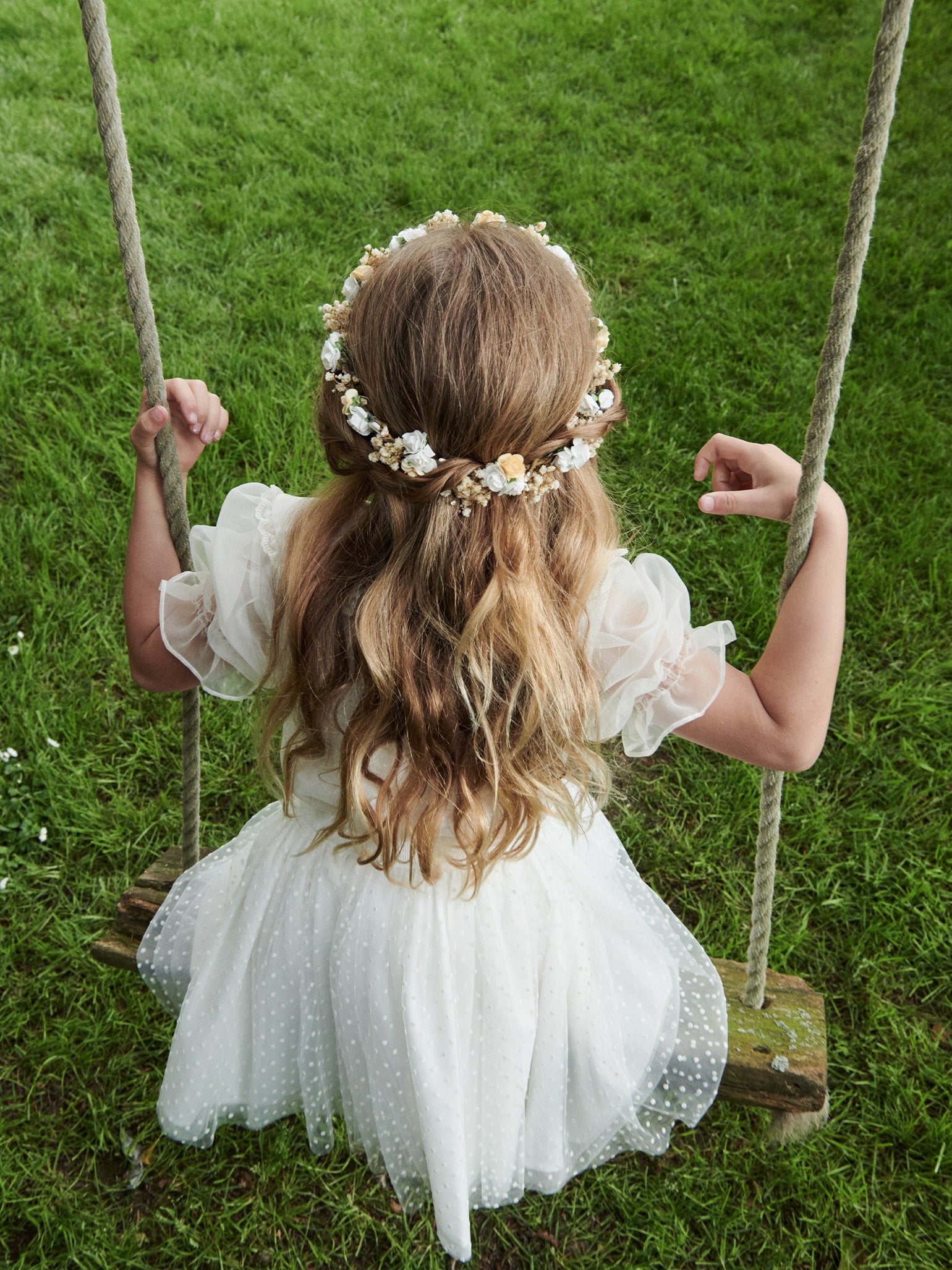 Ivory Tulipan Ceremony Girl Tulle Skirt