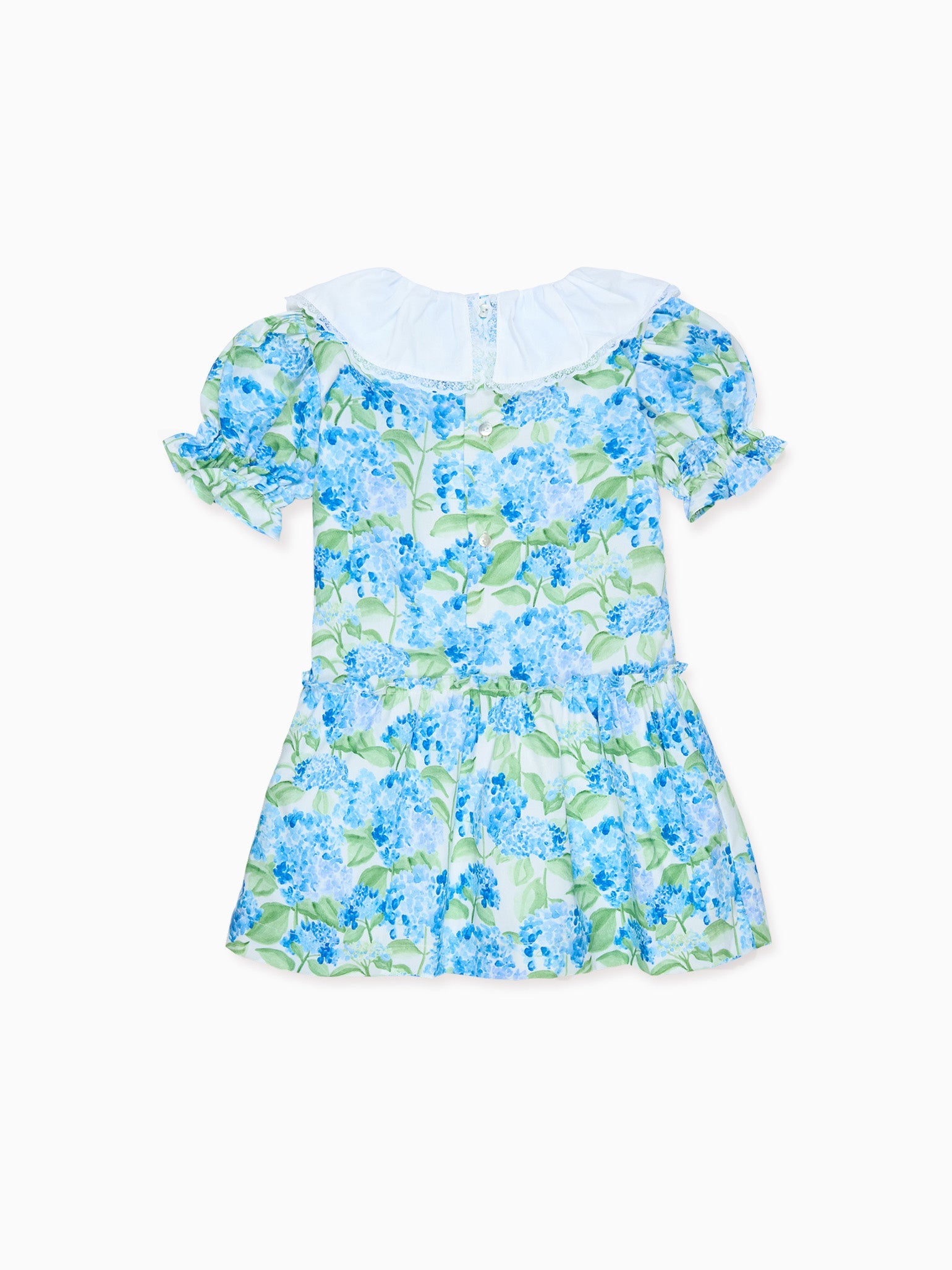 Hill House Home X La Coqueta Blue Watercolour Hydrangea Izara Girl Dress