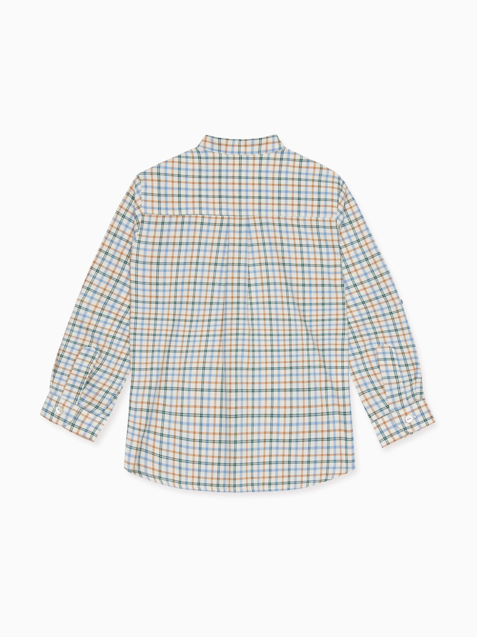 Camel Check Jazmin Long Sleeve Boy Shirt