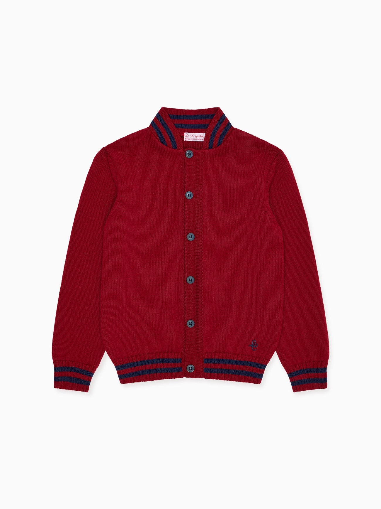 Burgundy Jules Merino Kids Cardigan