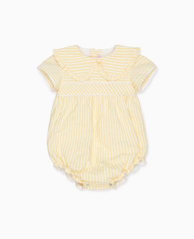 Lemon Stripe Juniper Baby Romper