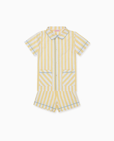 Lemon Stripe Kai Kids Pyjamas