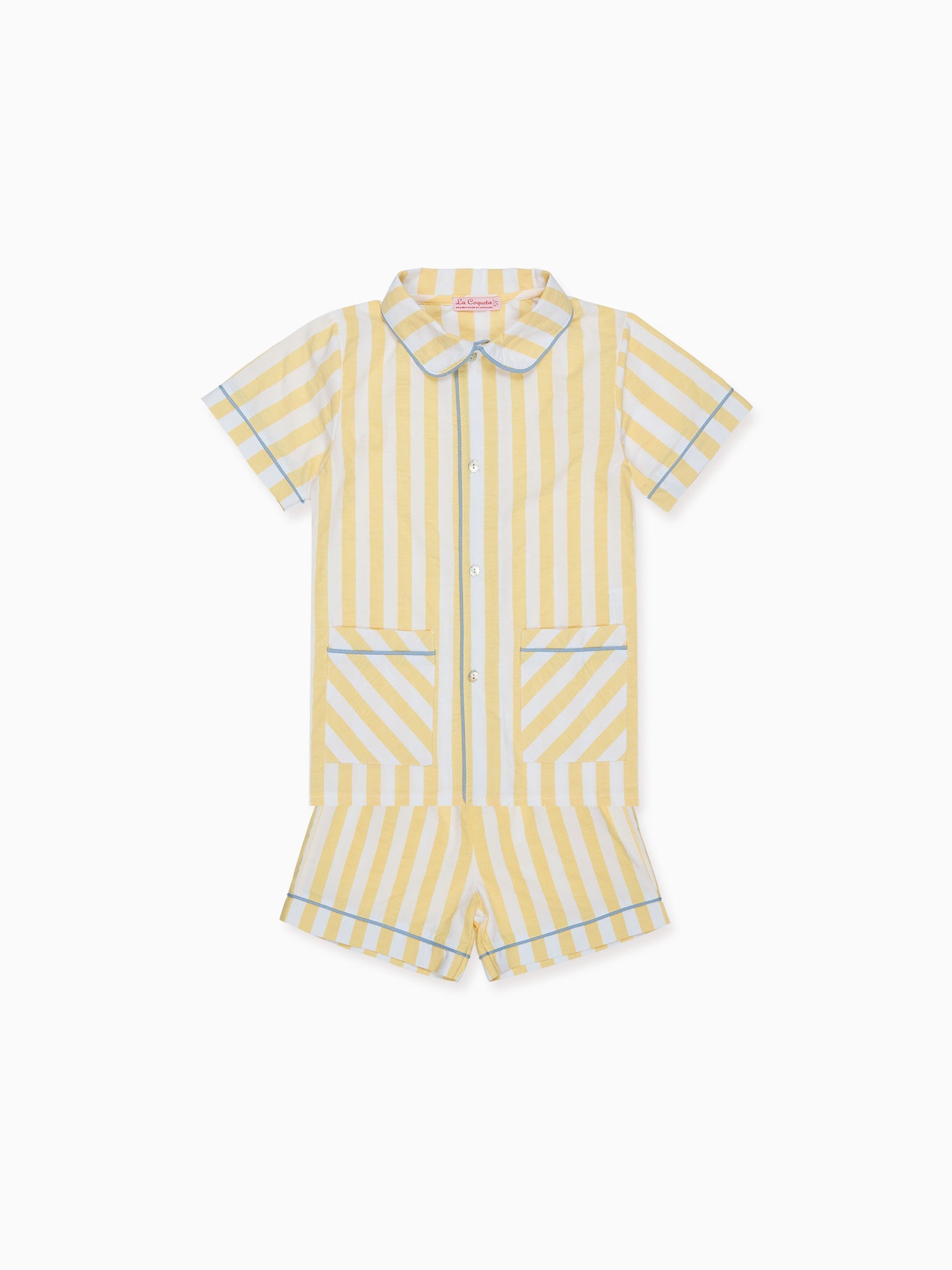 Lemon Stripe Kai Kids Pyjamas