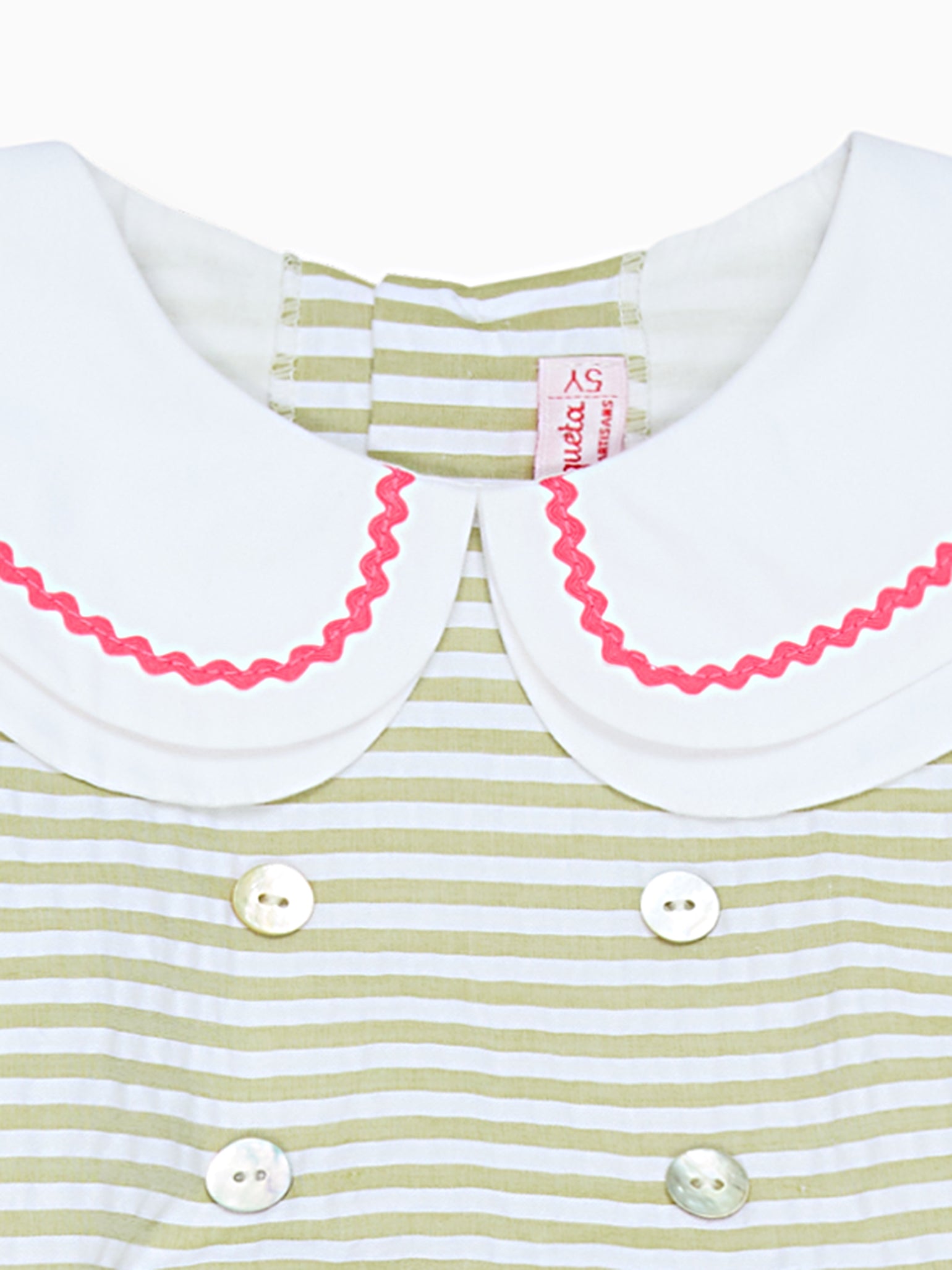 Green Stripe Lana Girl Dress