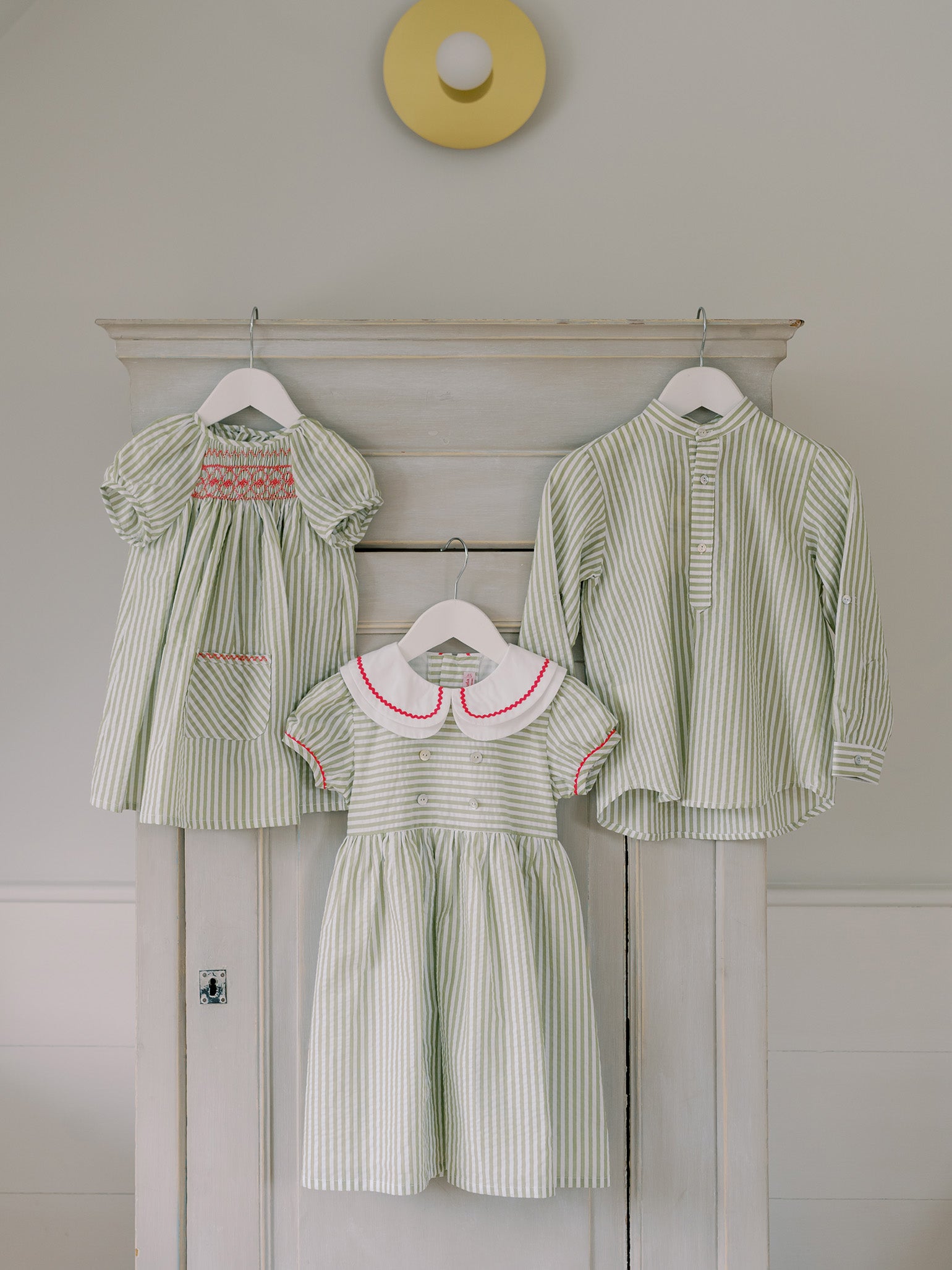 Green Stripe Lana Girl Dress