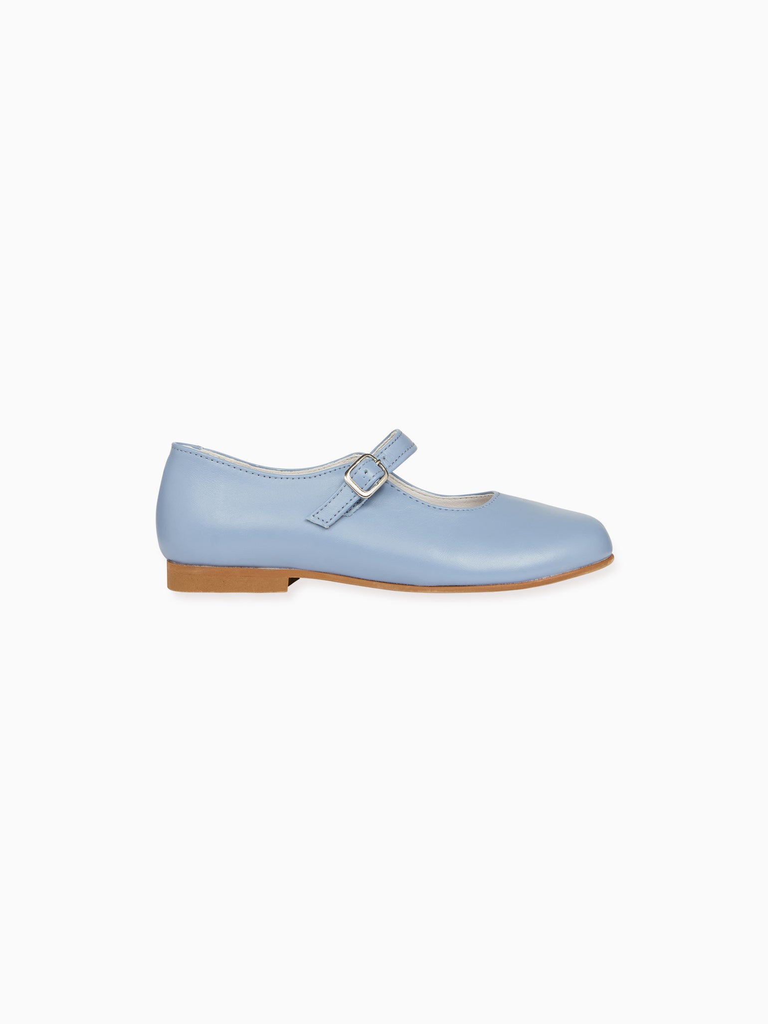 Dusty Blue Leather Girl Mary Jane Shoes