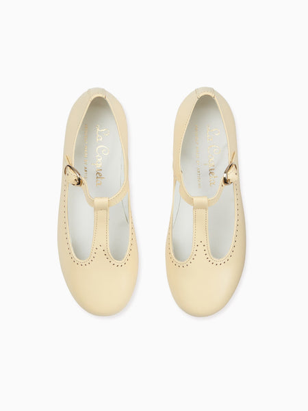 Beige t sale bar shoes