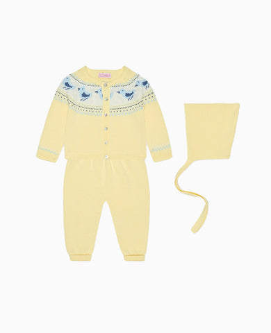 Lemon Isa Cotton Baby Knitted Gift Box Set