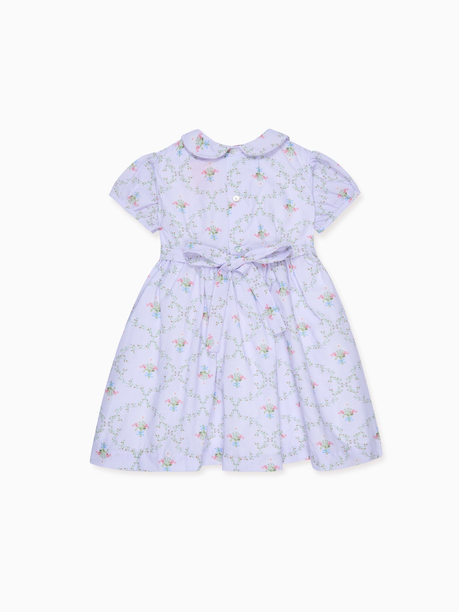 Hill House Home X La Coqueta Lilac Trellis Arcadia Girl Hand-Smocked Dress