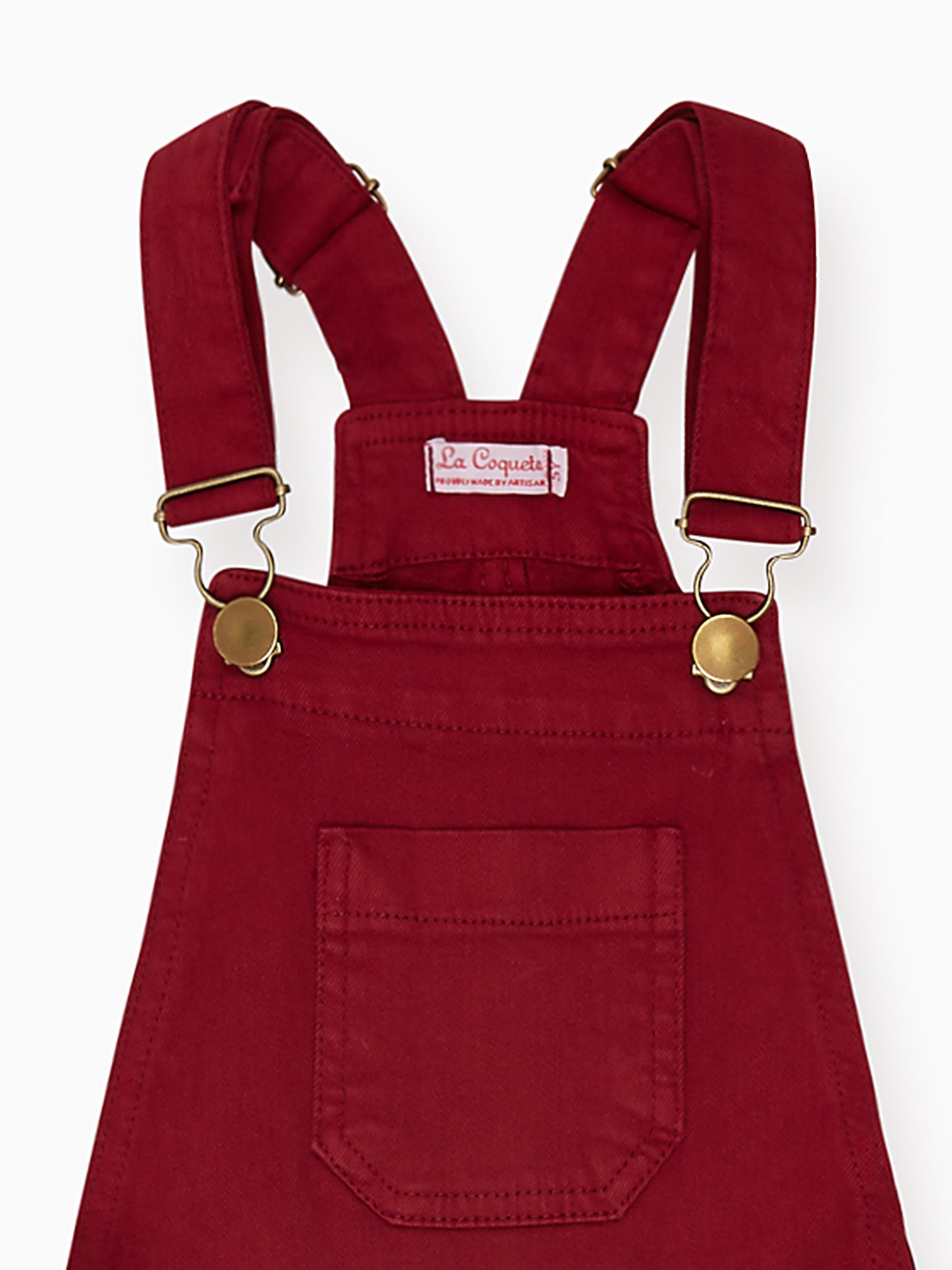 Burgundy Lisa Girl Dungarees