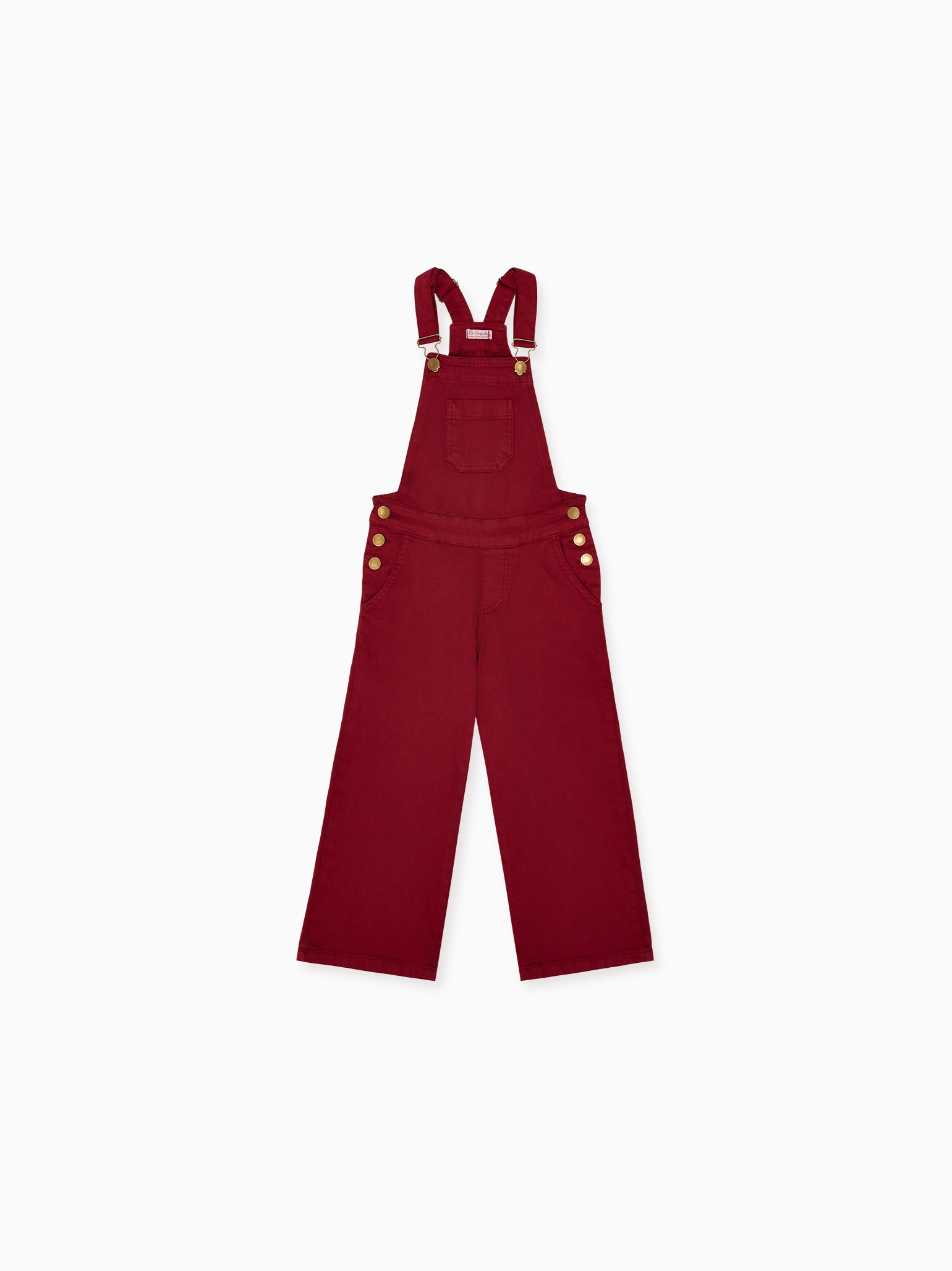 Burgundy Lisa Girl Dungarees