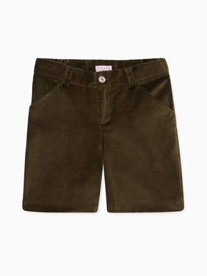 Green Lucas Velvet Boy Shorts