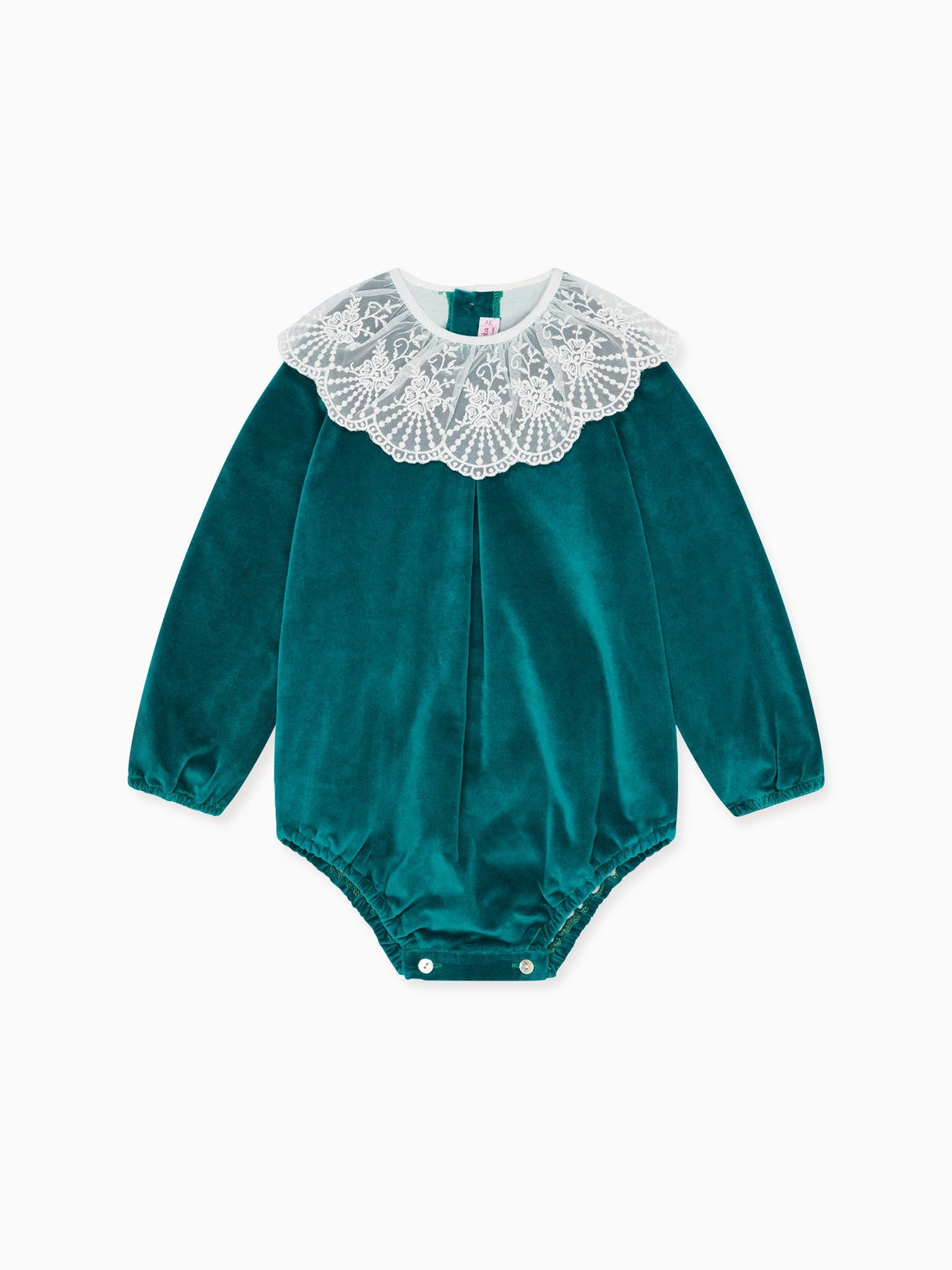 Emerald Lucia Velvet Baby Girl Romper